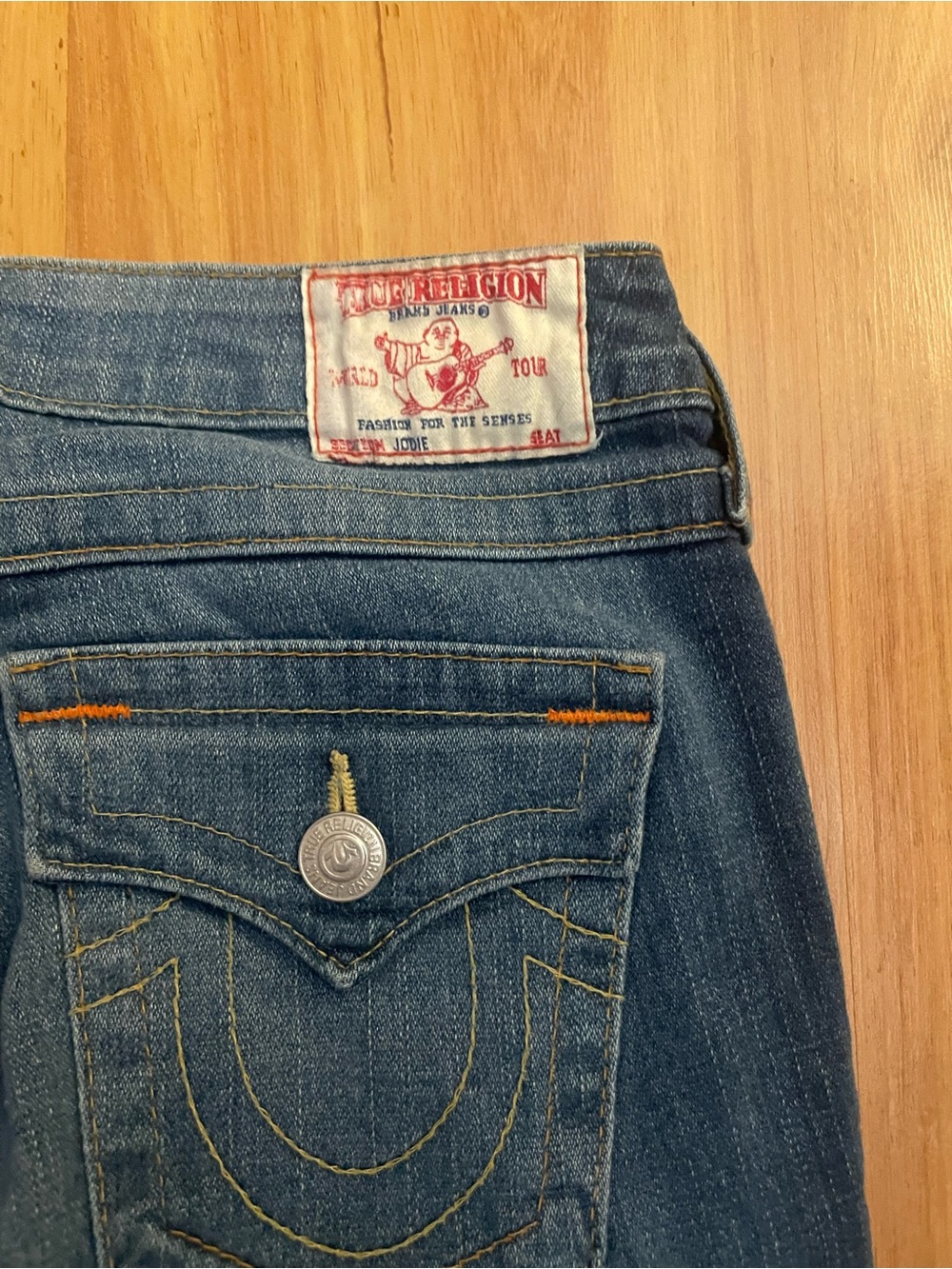 True Religion Jodie Multi Stitch Flap Pocket Low Rise Skinny Jeans Size 26